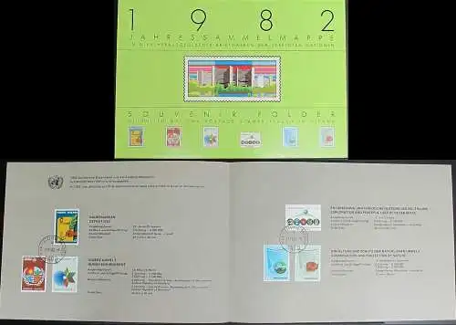 UNO WIEN 1982 Jahressammelmappe - Souvenir Folder o used