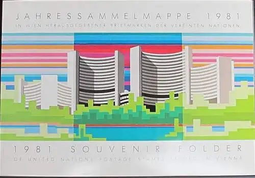 UNO WIEN 1981 Jahressammelmappe - Souvenir Folder o used