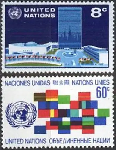 UNO NEW YORK 1971 Mi-Nr. 238/39 ** MNH