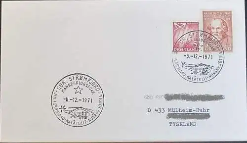 GRÖNLAND 1971 Stempelbeleg - Jul i Grønland - Brief