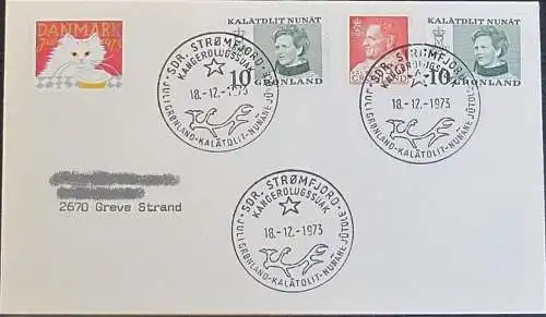 GRÖNLAND 1973 Stempelbeleg - Jul i Grønland - Brief