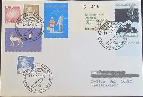 GRÖNLAND 1977 Stempelbeleg - Jul i Grønland - Brief