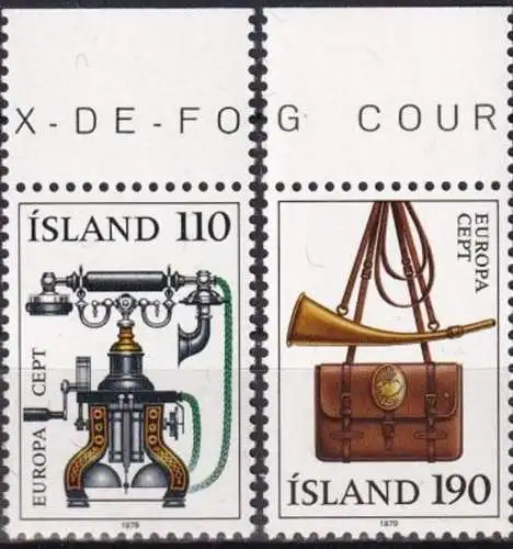 ISLAND 1979 Mi-Nr. 539/40 ** MNH