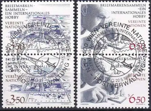 UNO WIEN 1986 Mi-Nr. 60/61 2er o used - aus Abo