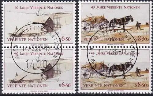 UNO WIEN 1985 Mi-Nr. 51/52 2er o used - aus Abo