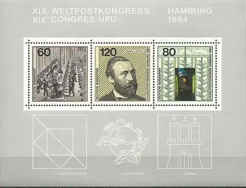 DEUTSCHLAND 1984 Mi-Nr. Block 19 ** MNH