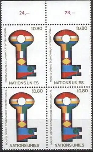 UNO GENF 1980 Mi-Nr. 88 Viererblock ** MNH