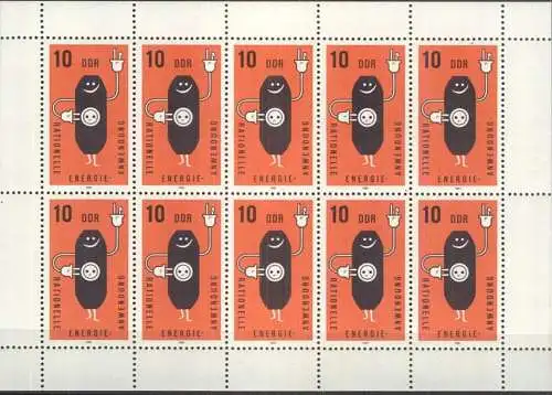 DDR 1981 Mi-Nr. 2601 Kleinbogen ** MNH