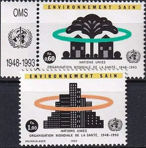 UNO GENF 1993 Mi-Nr. 231/32 ** MNH