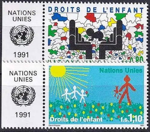 UNO GENF 1991 Mi-Nr. 202/03 ** MNH