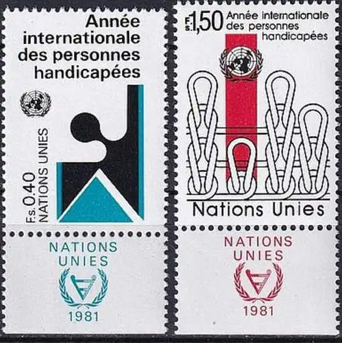 UNO GENF 1981 Mi-Nr. 97/98 ** MNH