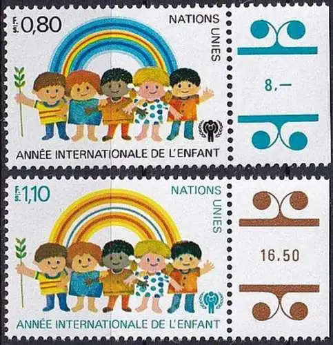 UNO GENF 1979 Mi-Nr. 83/84 ** MNH