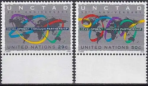 UNO NEW YORK 1994 Mi-Nr. 677/78 ** MNH