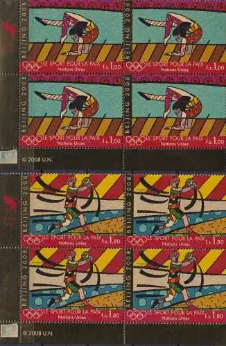 UNO GENF 2008 Mi-Nr. 602/03 Viererblock ** MNH