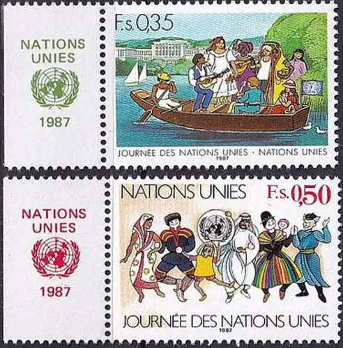 UNO GENF 1987 Mi-Nr. 158/59 ** MNH