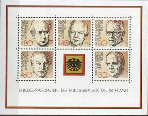 DEUTSCHLAND 1982 Mi-Nr. Block 18 ** MNH