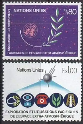 UNO GENF 1982 Mi-Nr. 107/08 ** MNH