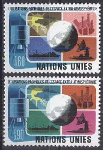 UNO GENF 1975 Mi-Nr. 46/47 ** MNH