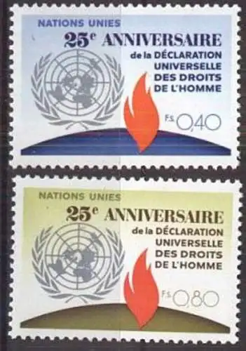 UNO GENF 1973 Mi-Nr. 35/36 ** MNH