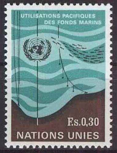 UNO GENF 1971 Mi-Nr. 15 ** MNH