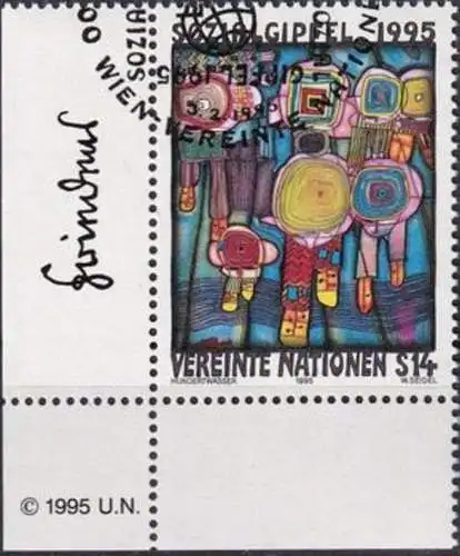 UNO WIEN 1995 Mi-Nr. 179 Eckrand o used - aus Abo