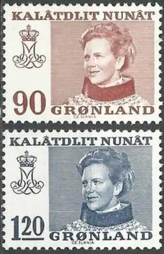 GRÖNLAND 1975 Mi-Nr. 90/91 ** MNH