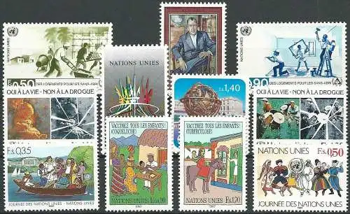 UNO GENF 1987 Mi-Nr. 151-61 kompletter Jahrgang/complete year set ** MNH