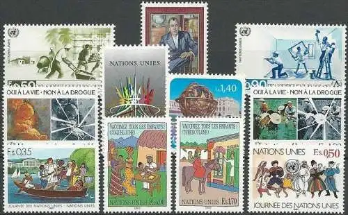 UNO GENF 1987 Mi-Nr. 151-61 kompletter Jahrgang/complete year set ** MNH