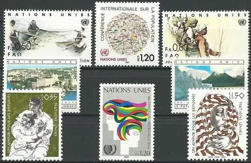 UNO GENF 1984 Mi-Nr. 119-26 kompletter Jahrgang/complete year set ** MNH