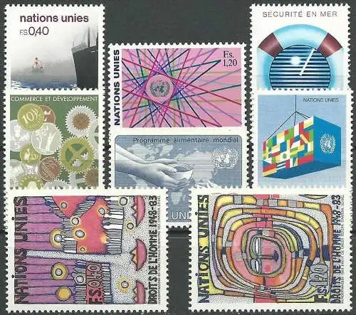 UNO GENF 1983 Mi-Nr. 111-18 kompletter Jahrgang/complete year set ** MNH