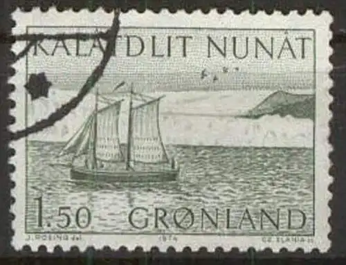 GRÖNLAND 1974 Mi-Nr. 87 o used