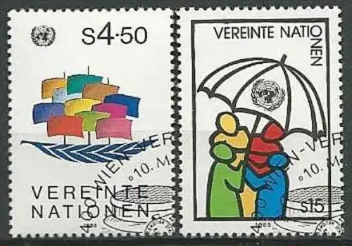 UNO WIEN 1985 Mi-Nr. 49/50 o used - aus Abo