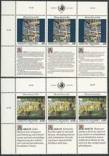 UNO WIEN 1992 Mi-Nr. 139/40 ** MNH