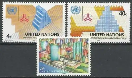 UNO NEW YORK 1992 Mi-Nr. 637/39 ** MNH