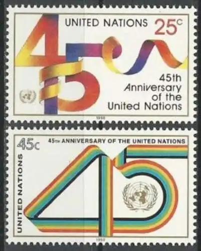 UNO NEW YORK 1990 Mi-Nr. 602/03 ** MNH