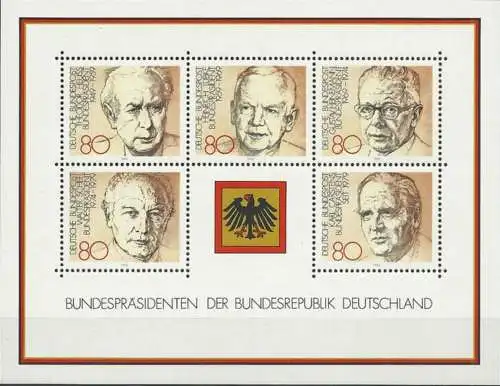 DEUTSCHLAND 1982 Mi-Nr. Block 18 ** MNH