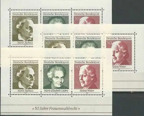 DEUTSCHLAND 1969 Mi-Nr. Block 5 3 Stück ** MNH