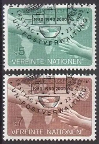 UNO WIEN 1983 Mi-Nr. 32/33 o used aus Abo