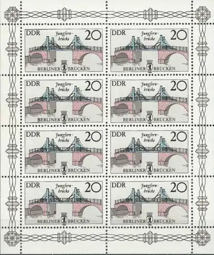 DDR 1985 Mi-Nr. 2973 II Kleinbogen ** MNH