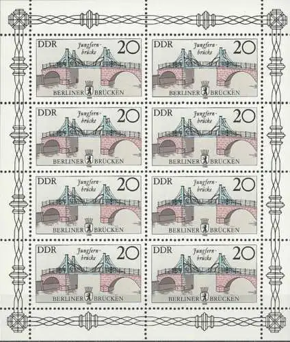 DDR 1985 Mi-Nr. 2973 II Kleinbogen ** MNH