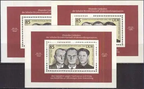 DDR 1983 Mi-Nr. Block 70 3 Stück ** MNH