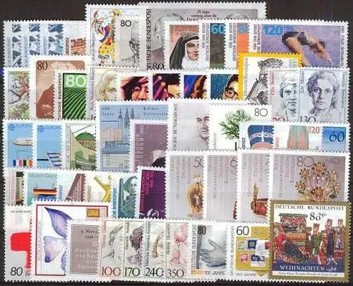 DEUTSCHLAND 1988 Mi-Nr. 1347-96 Jahrgang/year set ** MNH