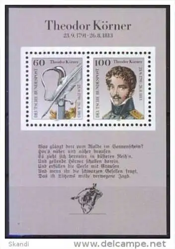 DEUTSCHLAND 1991 Mi-Nr. Block 25 ** MNH