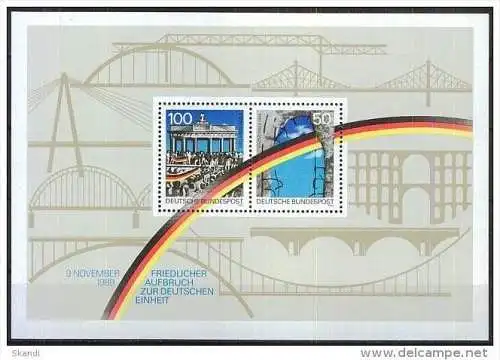 DEUTSCHLAND 1990 Mi-Nr. Block 22 ** MNH