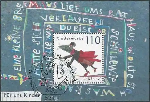 DEUTSCHLAND 1999 Mi-Nr. Block 51 o used - aus Abo