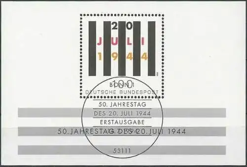 DEUTSCHLAND 1994 Mi-Nr. Block 29 o used - aus Abo