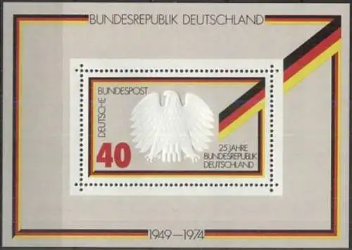 DEUTSCHLAND 1974 Mi-Nr. Block 10 ** MNH