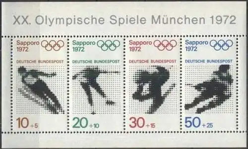 DEUTSCHLAND 1971 Mi-Nr. Block 6 ** MNH