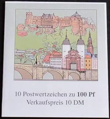 DEUTSCHLAND 1996 Mi-Nr. MH 33 Markenheft/booklet ** MNH