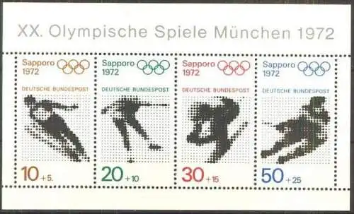 DEUTSCHLAND 1971 Mi-Nr. Block 6 ** MNH